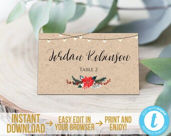 kraft place cards etsy christmas place cards to print