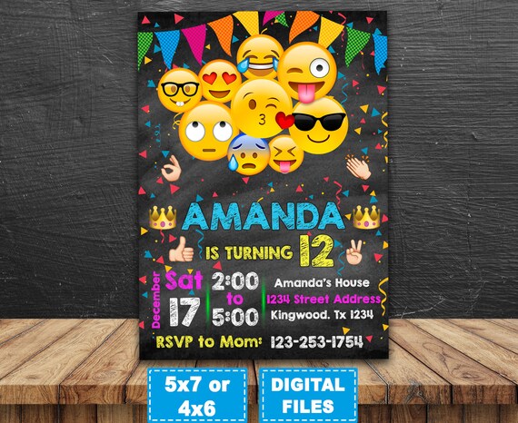 Emoji invitation, emoji birthday invitation, emoji birthday get together, emoji printable, emoji electronic, invite, smile Invitation, emoji card photo regarding Printable Emoji Birthday Invitations identify Emoji invitation, emoji birthday invitation, emoji birthday social gathering, emoji printable, emoji electronic, invite, smile Invitation, emoji card