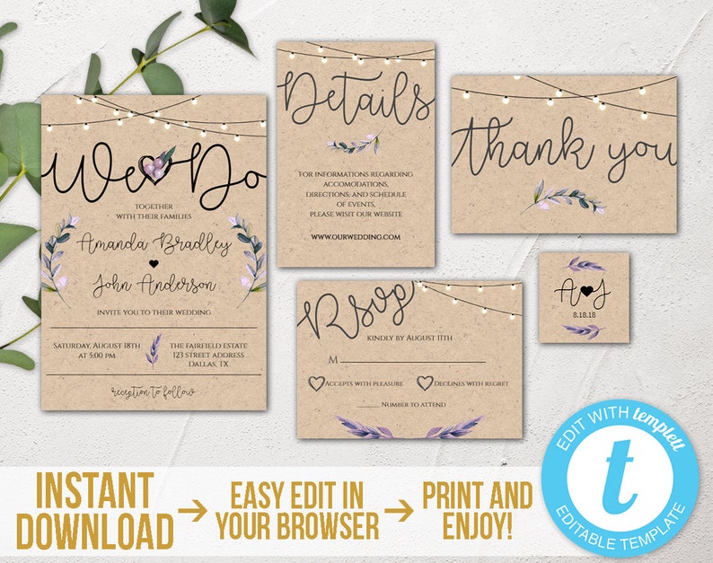 Rustic Wedding Invitation We Do Vintage Wedding Invitation RSVP Rustic Wedding Invitation We Do Vintage Wedding Invitation RSVP