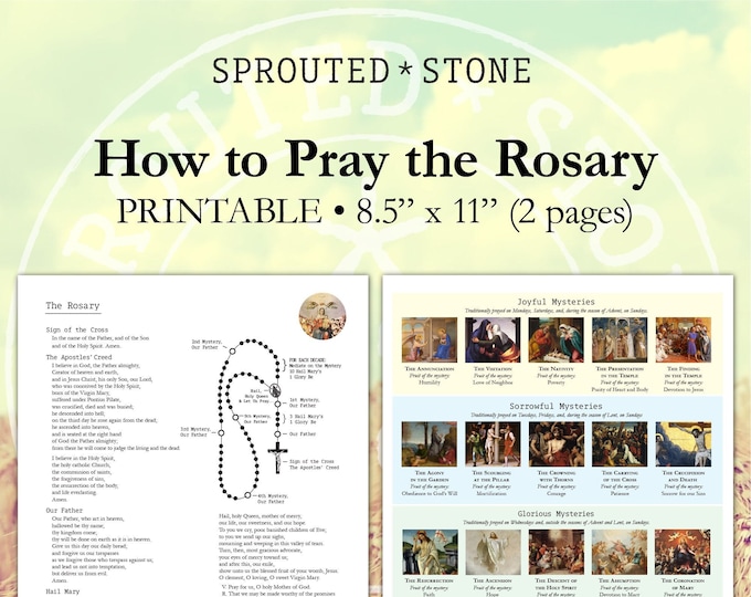 How to Pray the Rosary Printable Etsy How to Pray the Rosary Printable Etsy