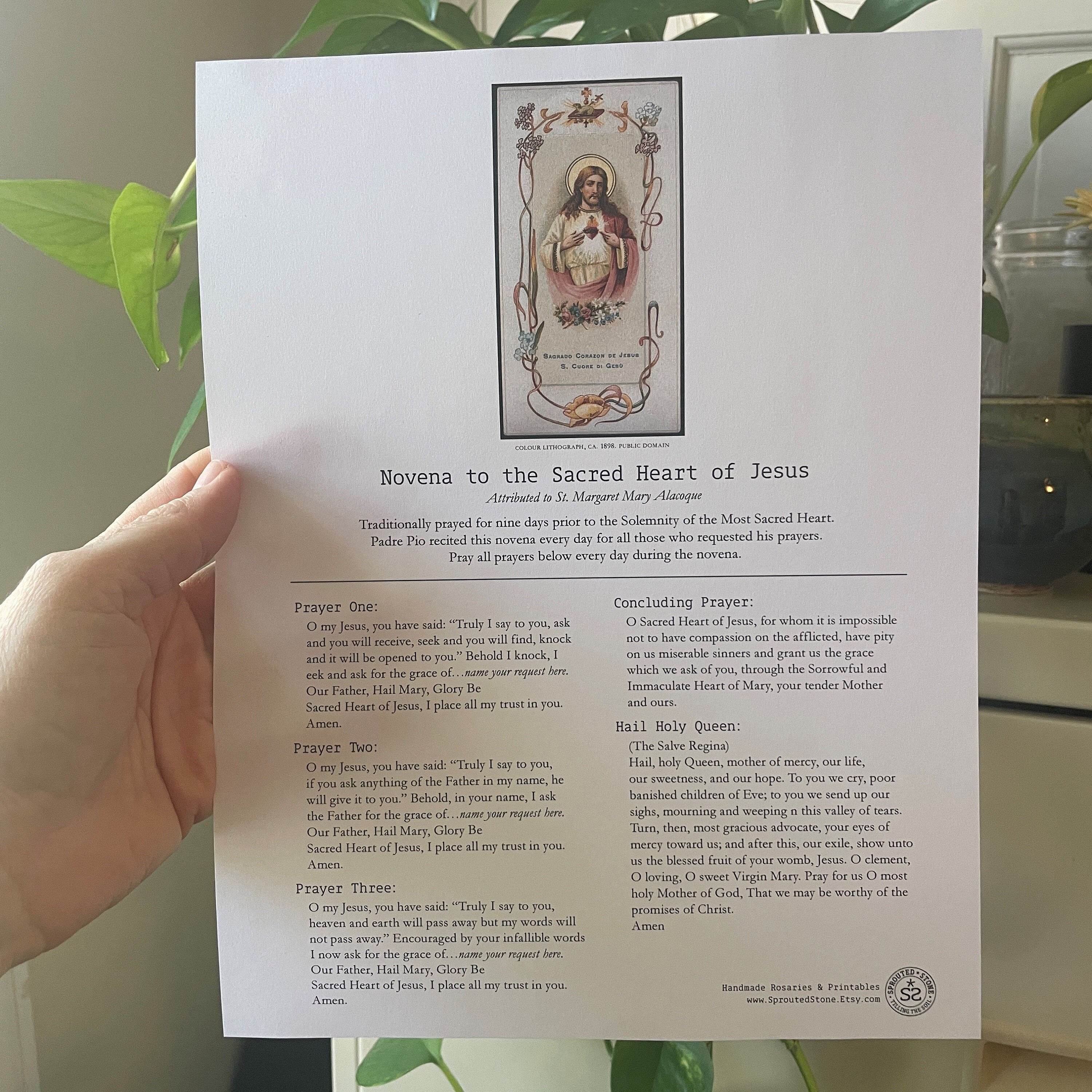 Novena To The Sacred Heart Of Jesus Etsy Novena to the sacred heart of jesus etsy