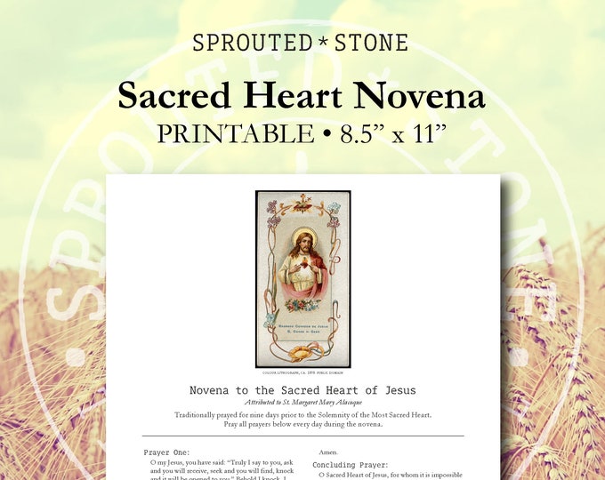 Sacred Heart Novena PRINTABLE DOWNLOAD Printer Friendly Trifold Double Sacred Heart Novena PRINTABLE DOWNLOAD Printer Friendly Trifold Double
