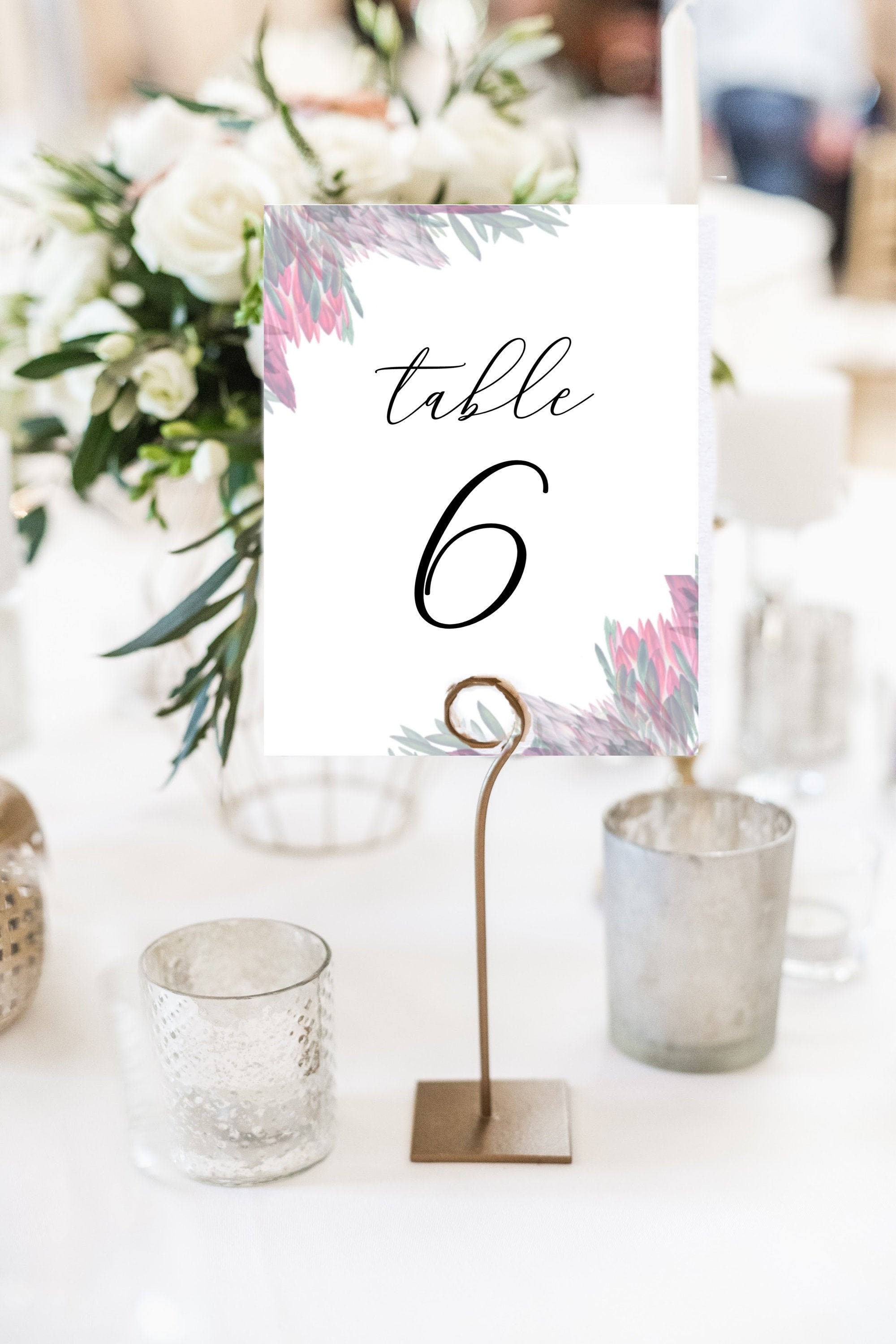 Camilla Wedding Table Number Card, Printable Wedding Table Number