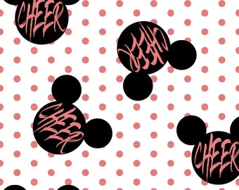 Mickey Cheer seamless JPG and BONUS svg