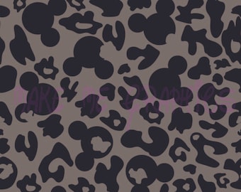 Spot Mickey cheetah Print seamless digital art or scrapbook paper bonus clip art and SVG file