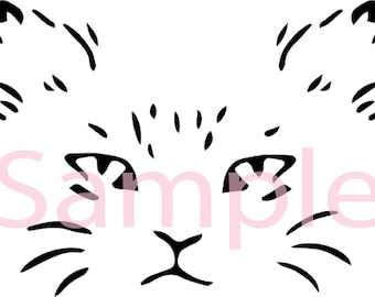 cat SVG cut file simple one color