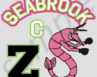 Zombies and Seabrook Build your Jersey Clip art and SVG set