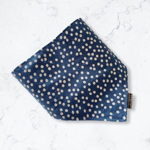 Blue Spots Dog Bandana | Dog Neckerchief | Handmade