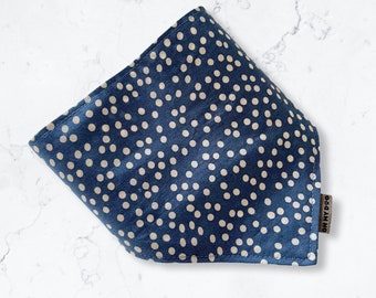 Blue Spots Dog Bandana | Dog Neckerchief | Handmade