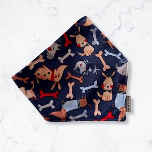 Dogs & Bones Dog Bandana | Dog Neckerchief | Handmade