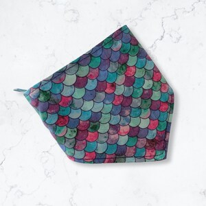Rainbow Mermaid Scales Dog Bandana | Dog Neckerchief | Handmade