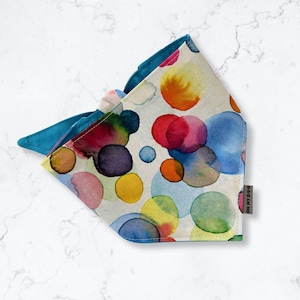 Watercolour Spots Dog Bandana | Dog Neckerchief | Handmade