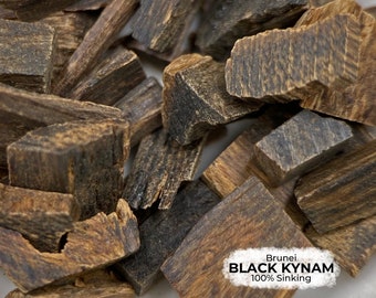 100% Sinking Black Kynam Agarwood Chunks from Brunei