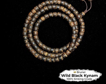 100% Sinking Grade Black Kynam Mala Bracelet from Brunei, 6mm 17.4g