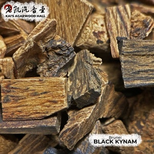 90% Sinking Black Kynam Agarwood Chips from Brunei