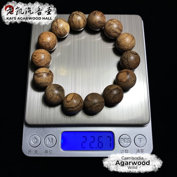 沈香ブレスレット 最高の香木 沈香(じんこう) アロマ 老沈香ブレスレット φ16mm