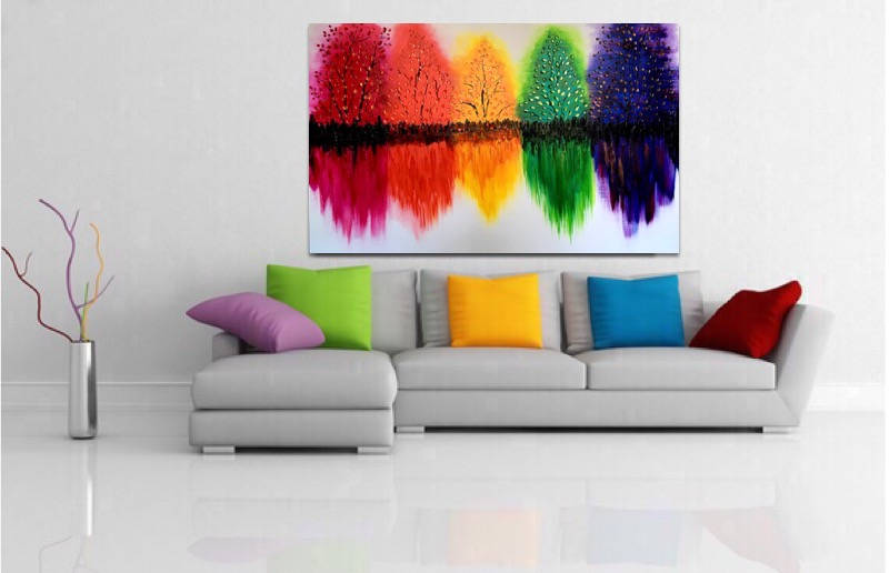 Large Wall Art Living Room Decor Canvas Painting Original on | Etsy