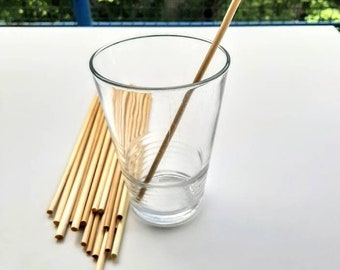 Natural Drinking Straws: 100 Pcs Disposable Fiber Party Straws