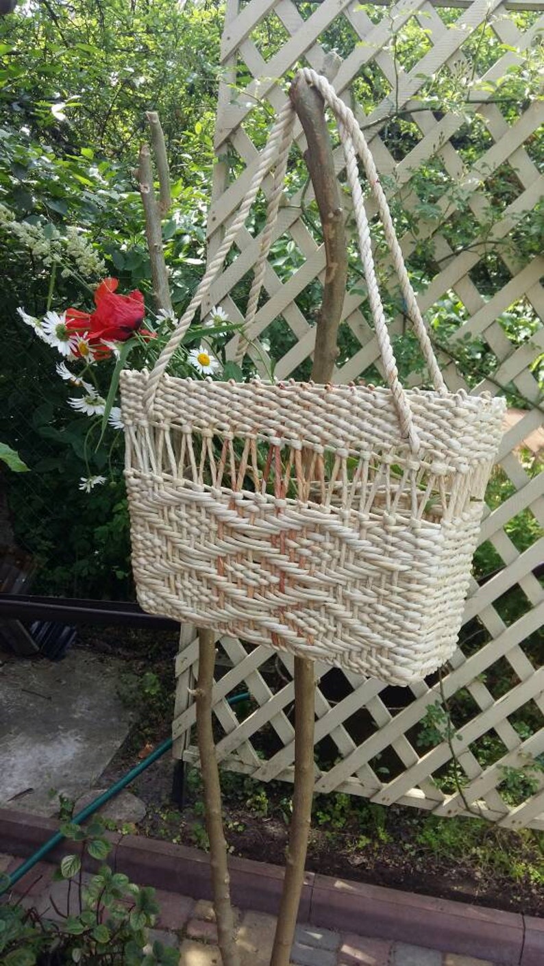 Woven Corn Husk Straw Boho Bag Summer Picnic BasketBeach Etsy