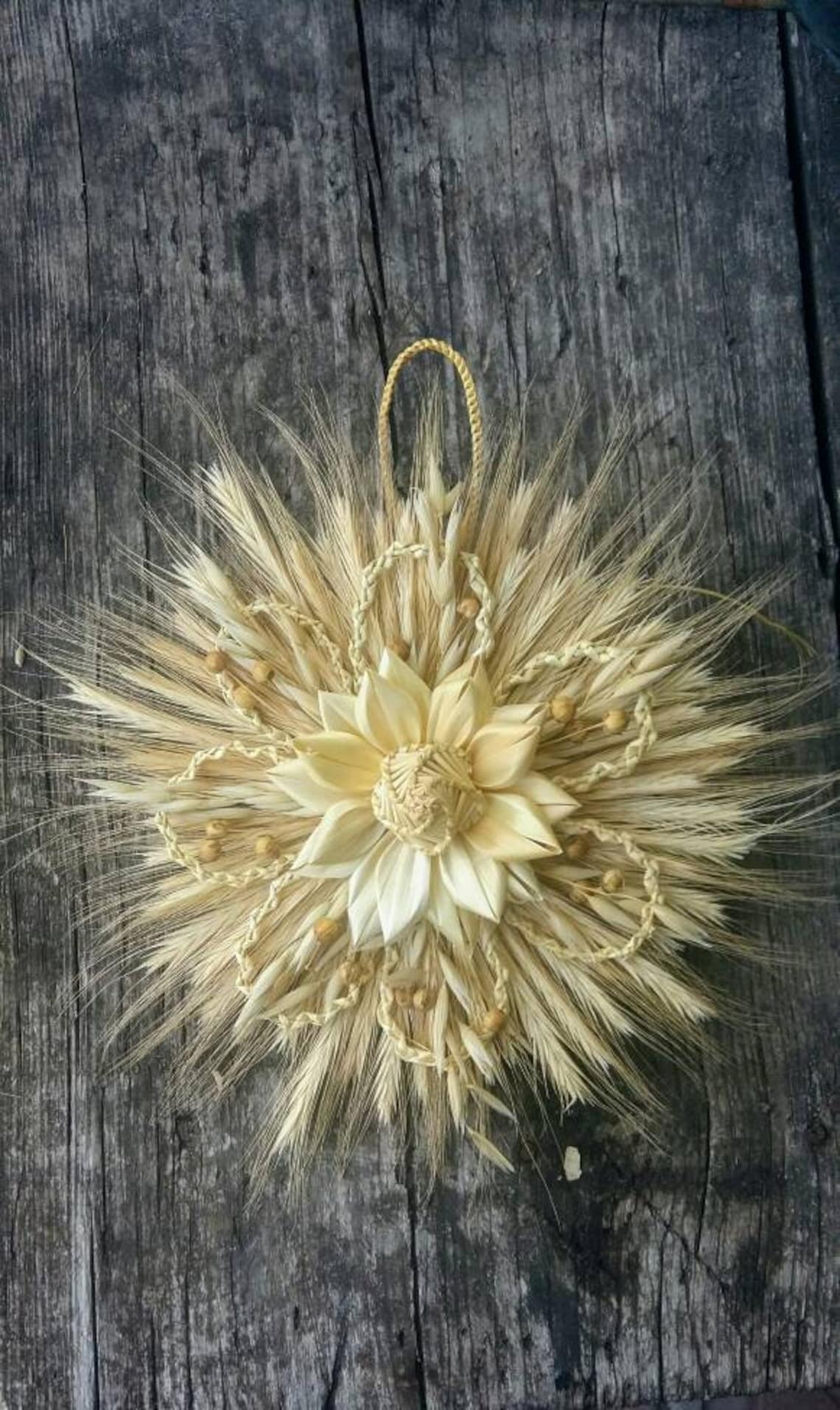 Straw decoration wall ornaments weaving rуe strawUkrainian Etsy