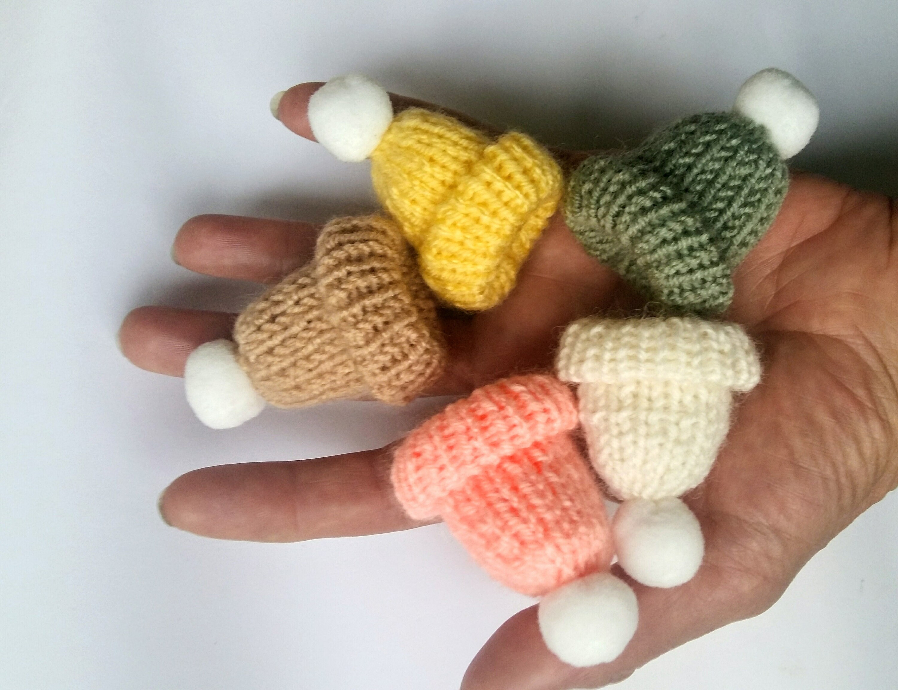 Set of five Miniature hats Dollhouse decoration Doll hat Etsy