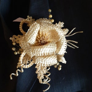 Straw Wheat flower, Straw Woven flower, Baskets decoration, Boutonniere, Unique flowers from straw, Corn Dolly, Mothers Day gift zdjęcie 2