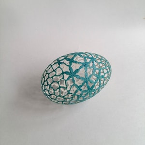 Turquoise Goose Egg, Lace Eggshell, Patterns Egg, Lacy Pattern, Egg ...