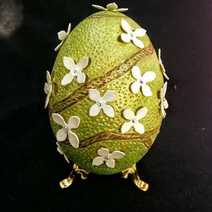 Hand Carved and painting goose eggshell, mini sculpture,  egg art,   Ukraine eggs, pysanky, unique gift,
