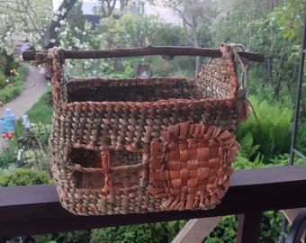 Wicker reed basket, Straw handbags, wicker basket,  bag, eco-friendly,  boho style,Summer Picnic Basket, Boho Bag