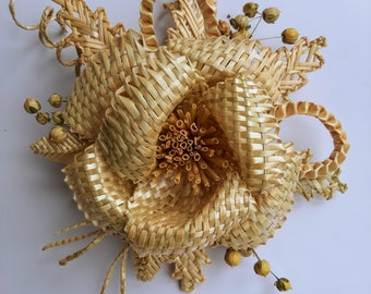 Straw Wheat flower, Straw Woven flower, Baskets decoration, Boutonniere, Unique flowers from straw, Corn Dolly, Mother’s Day gift