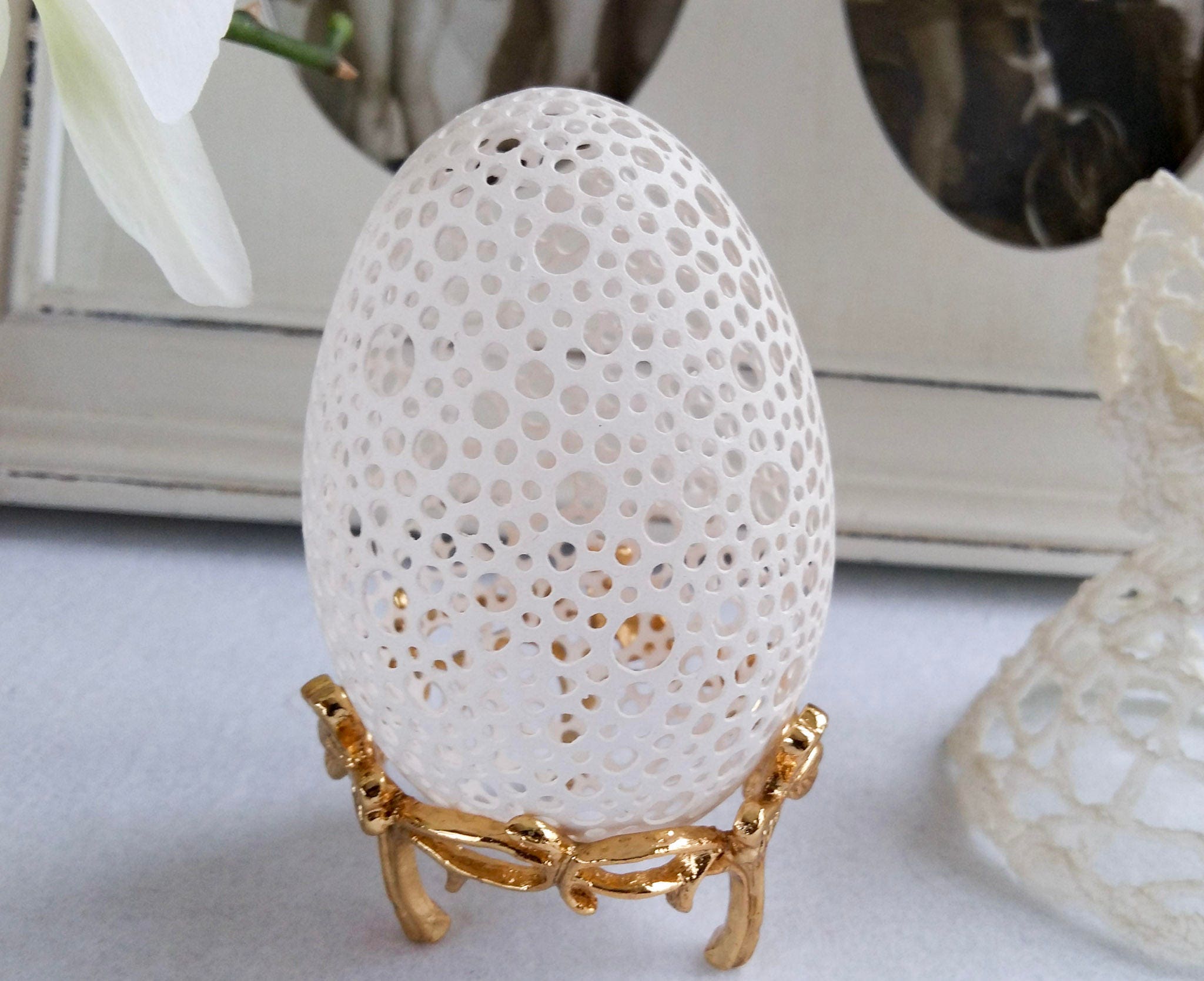 Présentoir pour oeufs d'oie, présentoir pour oeufs décorés ou boules de cristal, présentoir pour oeufs pysanky, présentoir pour oeufs de Pâques, présentoir pour oeufs - France