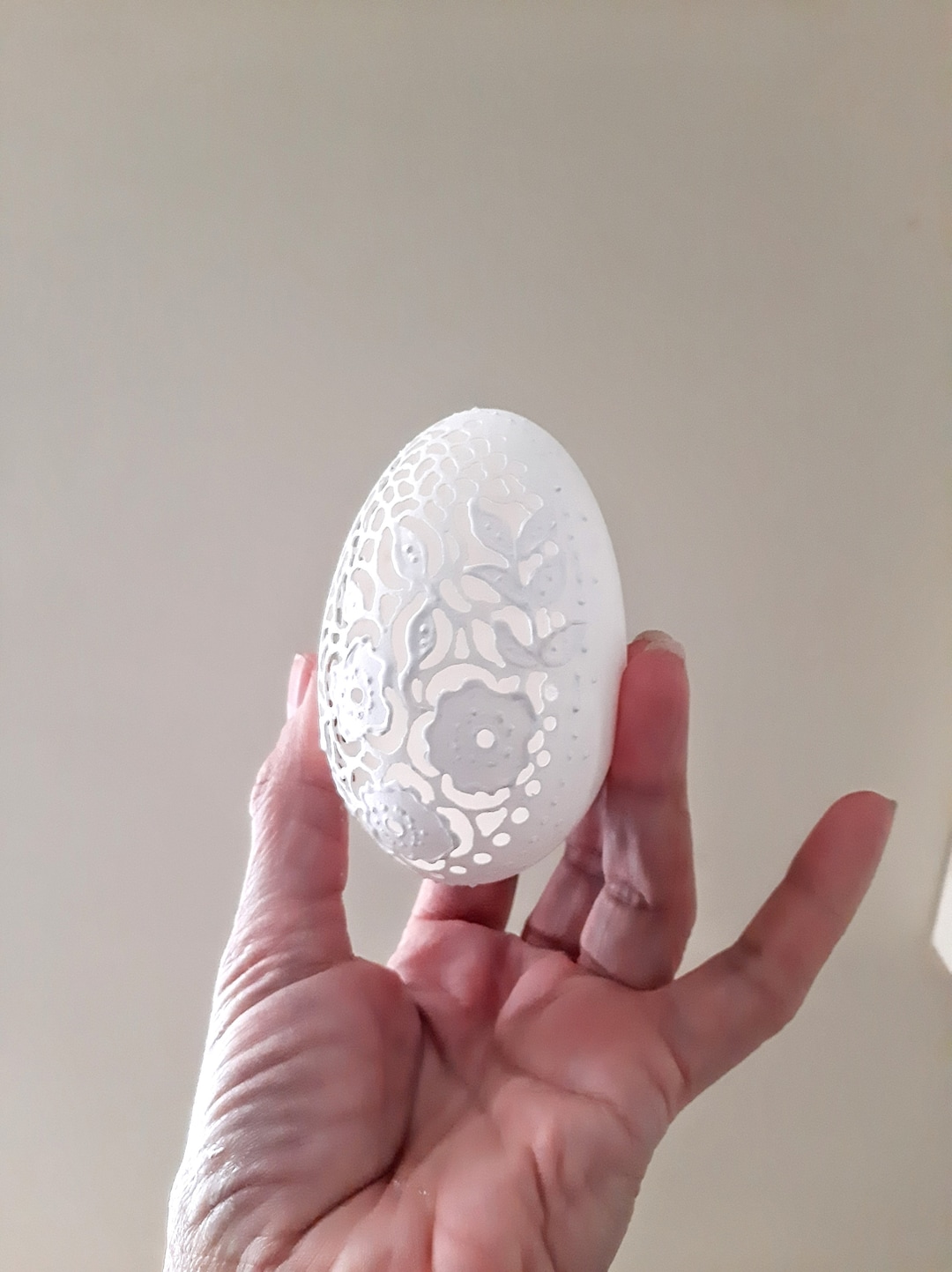 Carved Goose Egg Shell: Handmade Floral Home Decor - Etsy