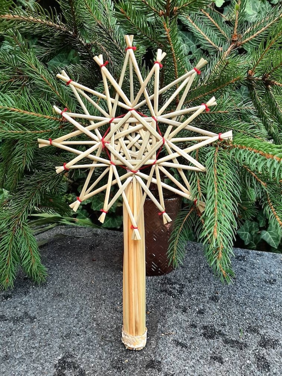 Christmas Tree Topper Christmas Straw Topper Rustic