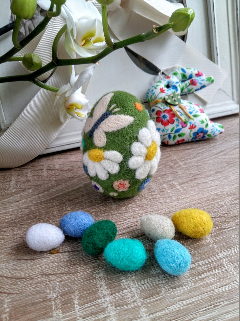 Needle felted egg wool felted egg felt Easter egg spring Etsy