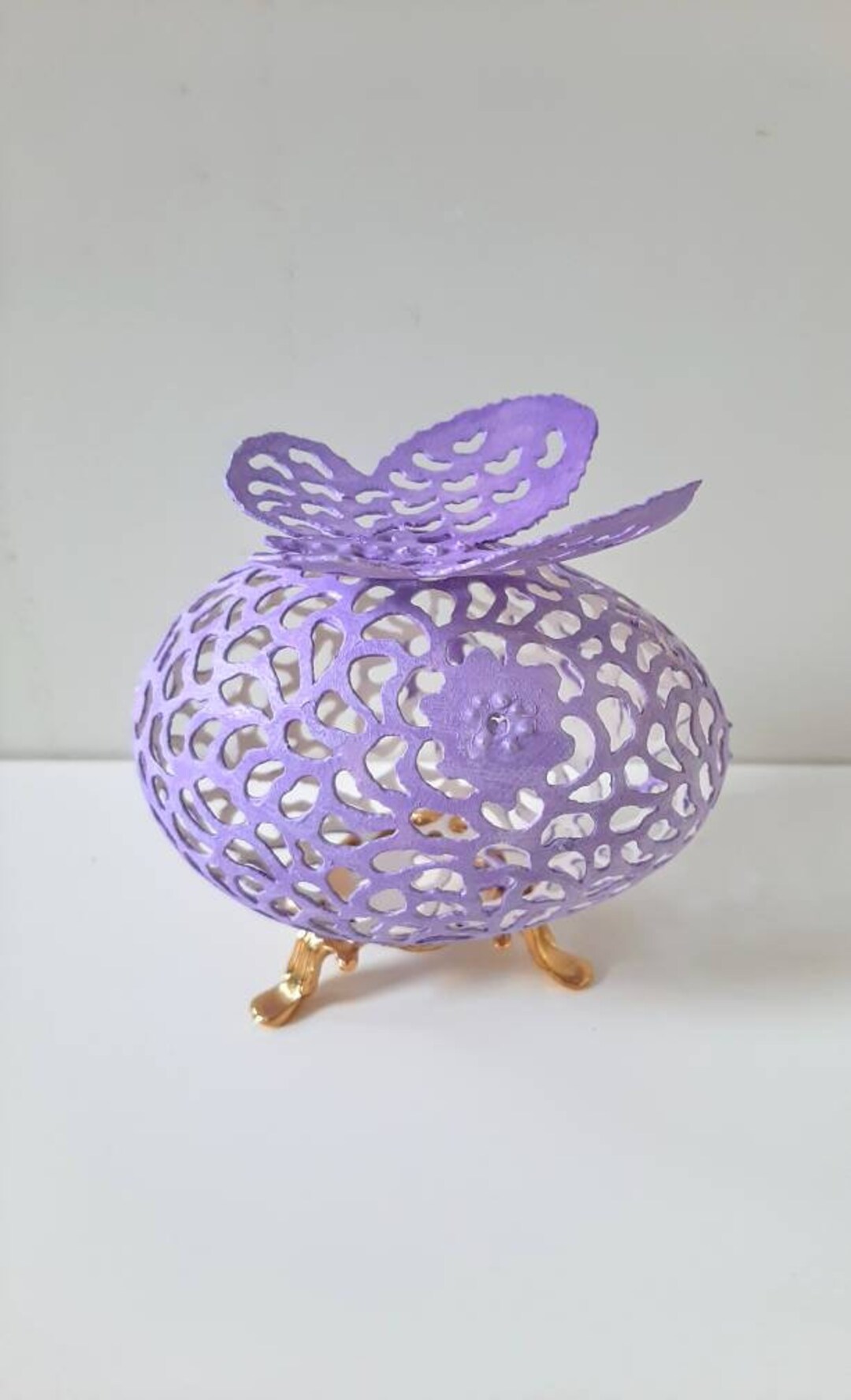 Carved Goose Egg Shell: Lace Butterfly, Open-work Egg Art - Etsy
