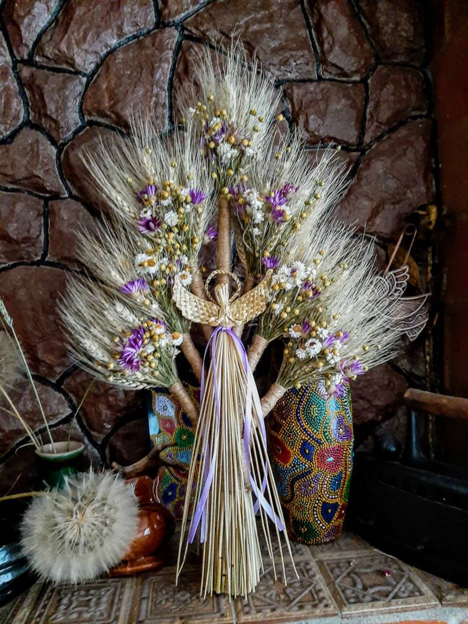 Traditional ukrainian didukh Wheat sculpture Christmas | Etsy