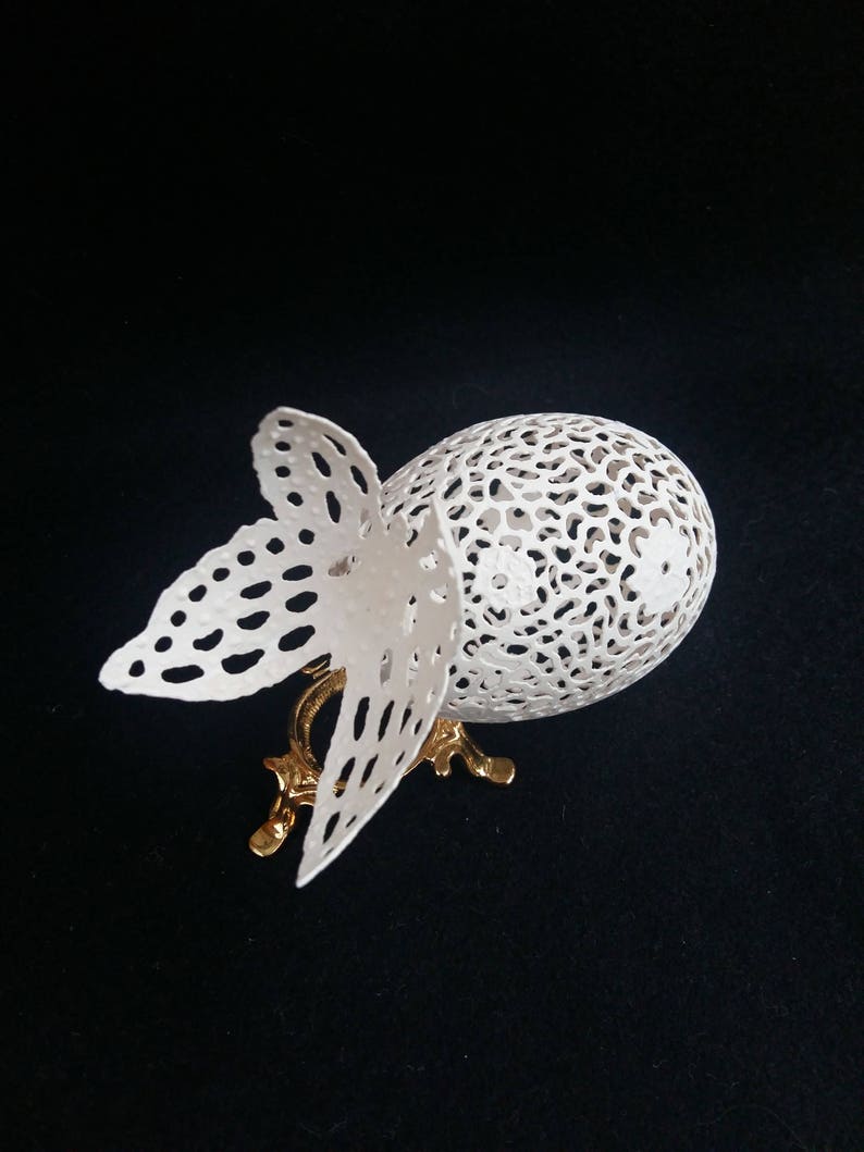 Carved Egg Shell Lace Eggshell Butterfly Egg Art Decorated Etsy
