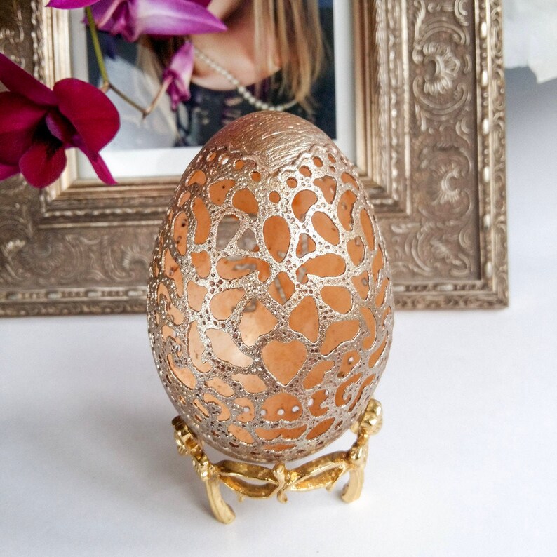 Decorated Goose Egg Carved Goose Egg the Victorian Etsy