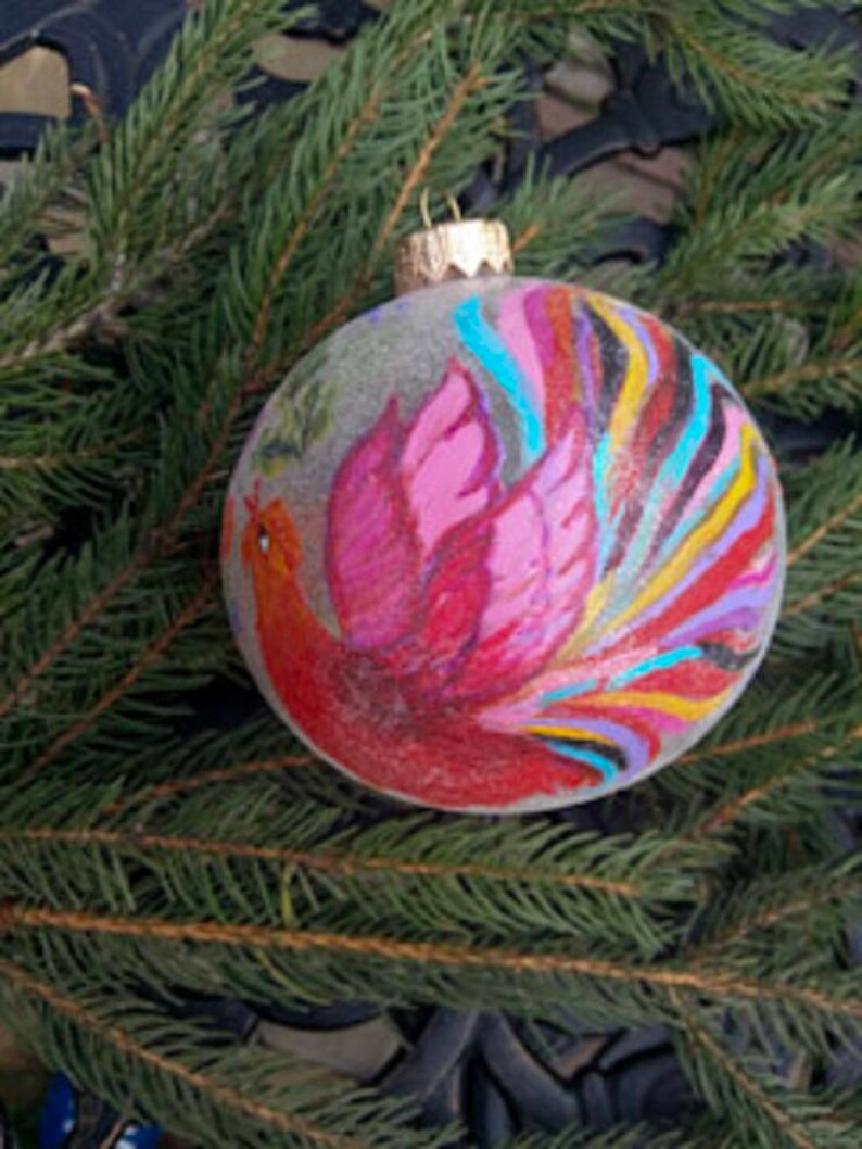 Christmas ball ornament Hand Painted Glass Ornaments Christmas Etsy