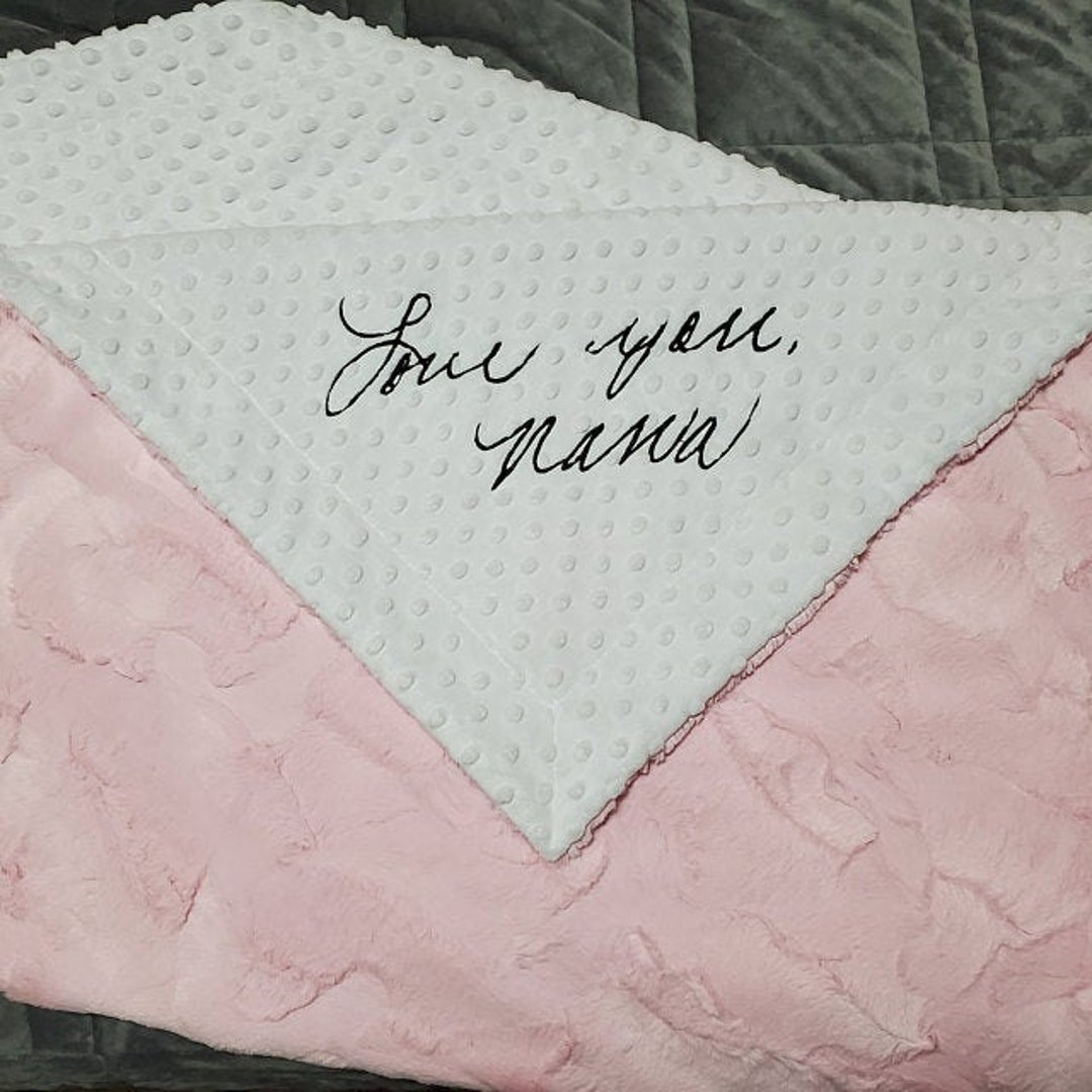 Love Letter Blanket, Personalized Minky Blanket With Embroidery
