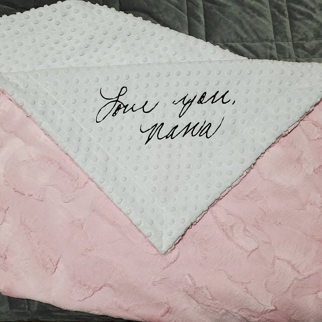 Love Letter Blanket Personalized Minky Blanket With Etsy