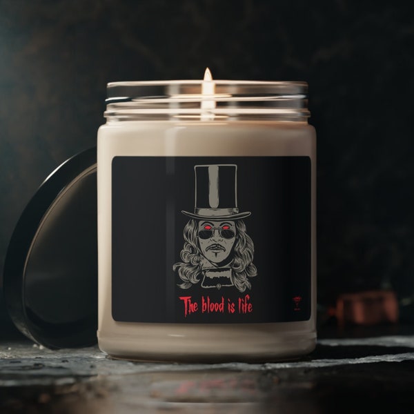 DOA Ride The Blood Is Life Dark Occult Decor Candle Vampire Lover Gift, Vampire Inspired, Gothic Decor Soy Scented Candle, 9oz