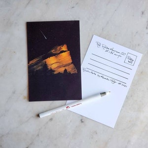 Red Rocks Postkarte, Colorado Postkarte, Konzert Merch, Red Rocks Kunst, Rote Felsen Karte