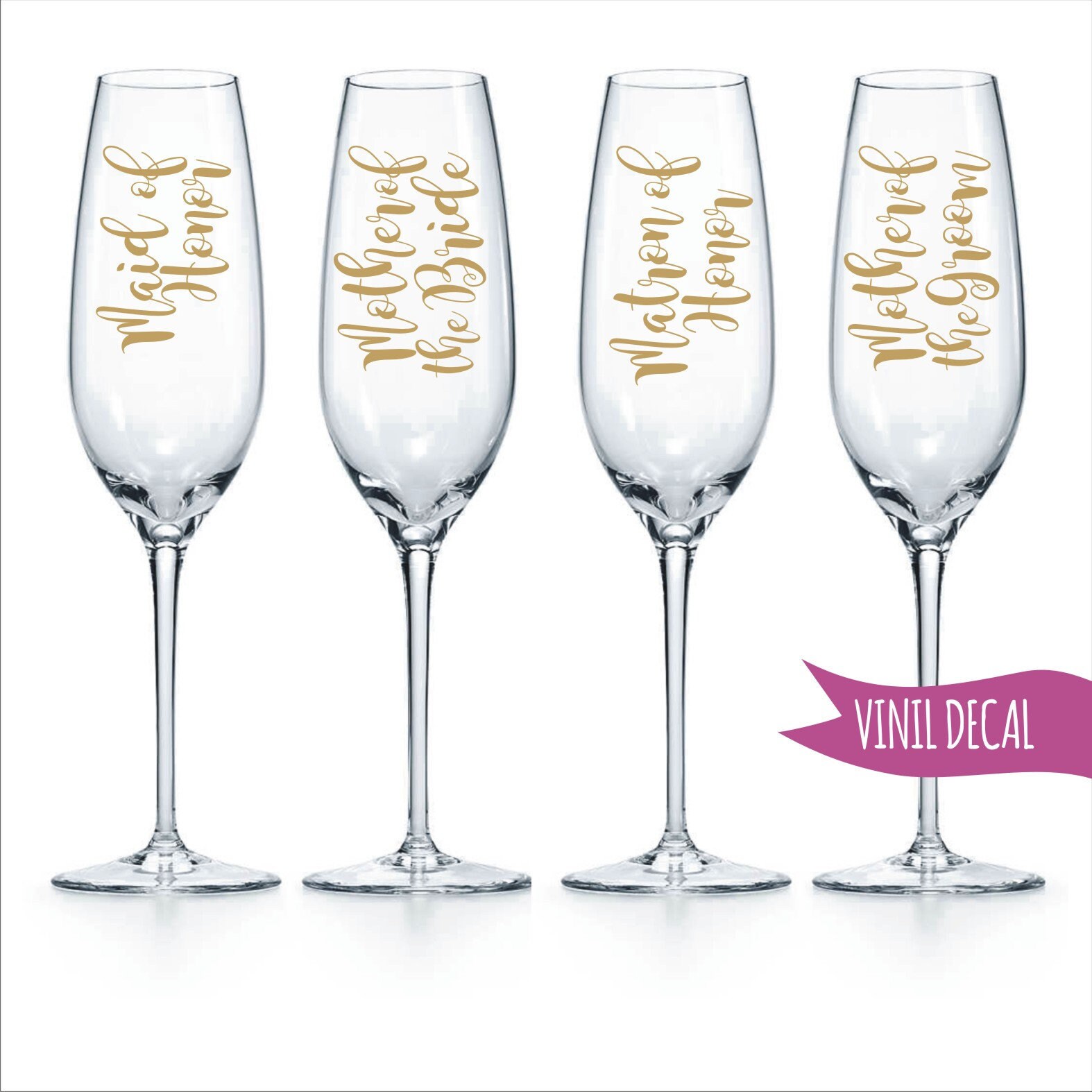 Custom name decal for wine Champagne Glass/ DIY Decal/ Etsy