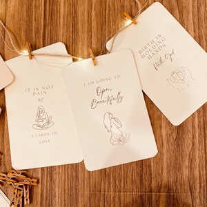 Jeu de cartes d'affirmation de la naissance chrétienne - lumières incluses