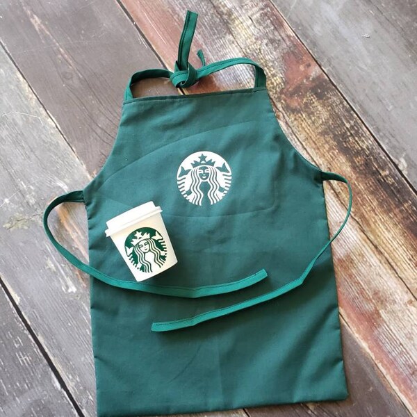 Barista Apron and Cup Photo Prop Sitter Newborn Sizes