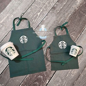 Barista Apron and Cup Photo Prop Newborn, Toddler & Child Sizes Available NOW!