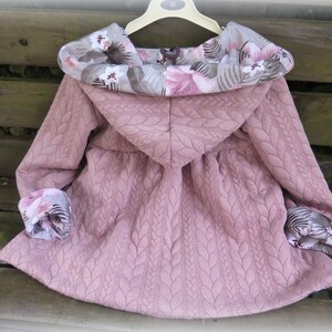 Cardigan, Jacke, Mantel, Kapuzenjacke in alt rosa Bild 7