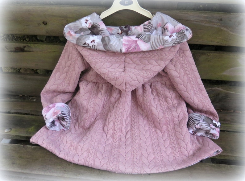 Cardigan, Jacke, Mantel, Kapuzenjacke in alt rosa Bild 7