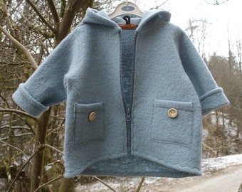 Wolljacke, Walkjacke, Kinderjacke, Walkmantel, Mantel, Kindermantel, Wollmantel